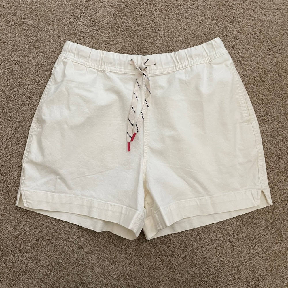 Topo Designs Cream Bermudas with Drawstring Waist